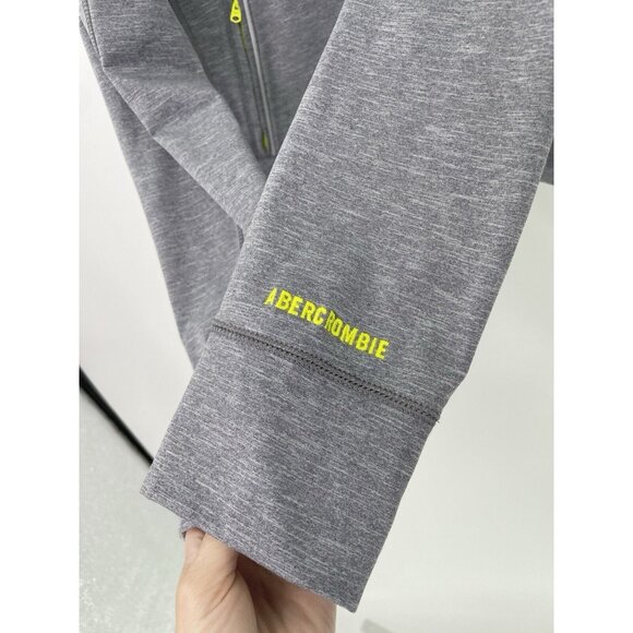 Abercrombie & Fitch Men’s Muscle Track Jacket Activewear Grey Pullover Sz M - Picture 6 of 10